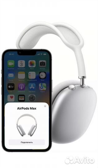Наушники Airpods max с кожаным оригинальным чехлом