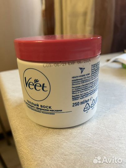 Воск veet и полоски для депеляции
