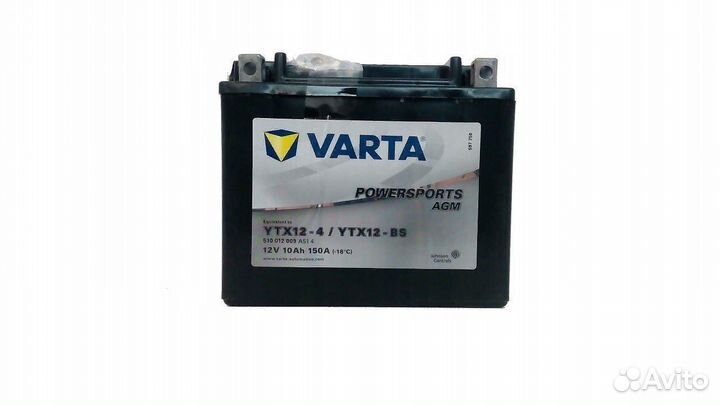 Аккумулятор на мотоцикл Varta YTX12-BS AGM moto