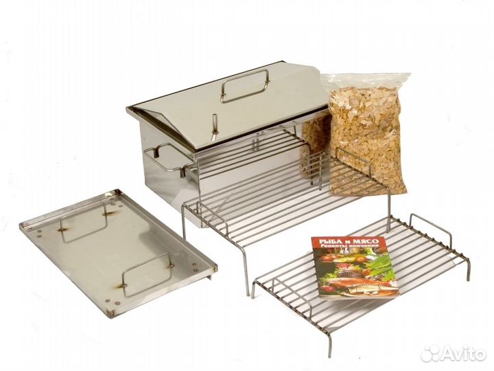 Коптильня нержавеющая сталь 1.5 мм. 450х250х250 с