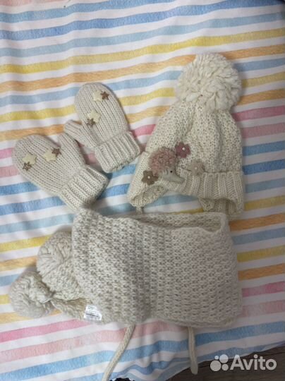 Комплект шапка, шарф и варежки Totti