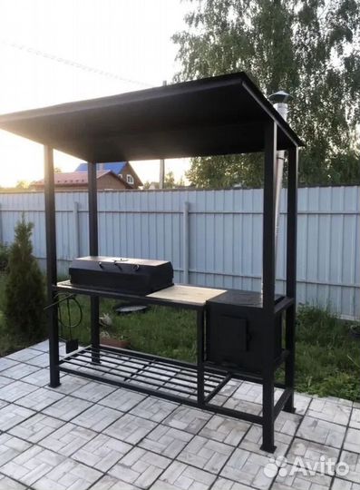 Мангал с печкой