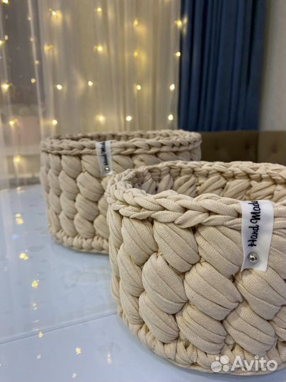 Корзины из трикотажной пряжи