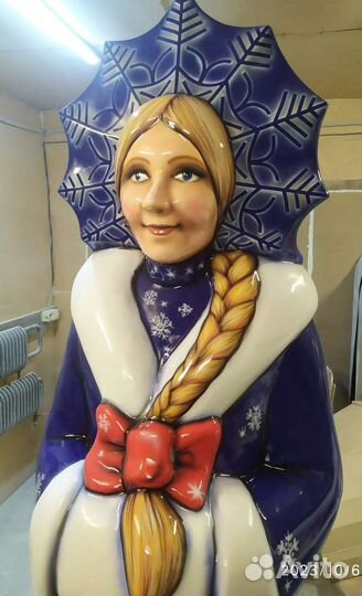 Дед Мороз и Снегурочка из стеклопластика