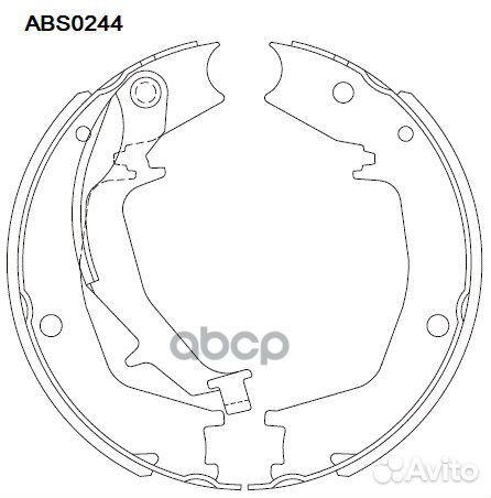 Колодки тормозные барабанные зад ABS0244 AL