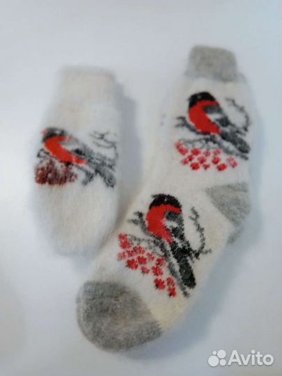 Варежки, носки из козьего пуха