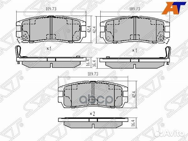 Колодки тормозные зад isuzu trooper/opel monter