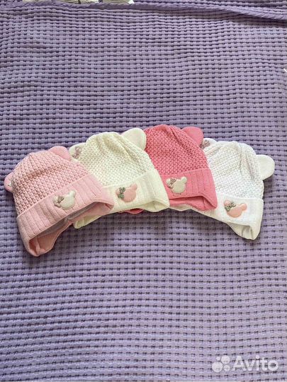 Шапка для новорожденного на осень