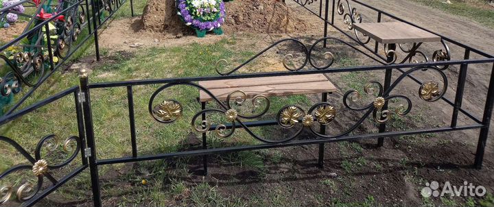 Оградки ритуальные. С ковкой. Мусульманские