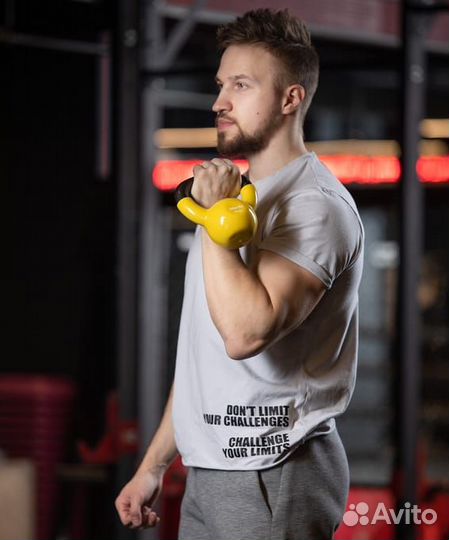 Гиря виниловая Starfit DB-401, 4 кг, желтая