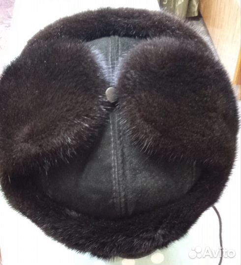 Мужская шапка - ушанка норковая