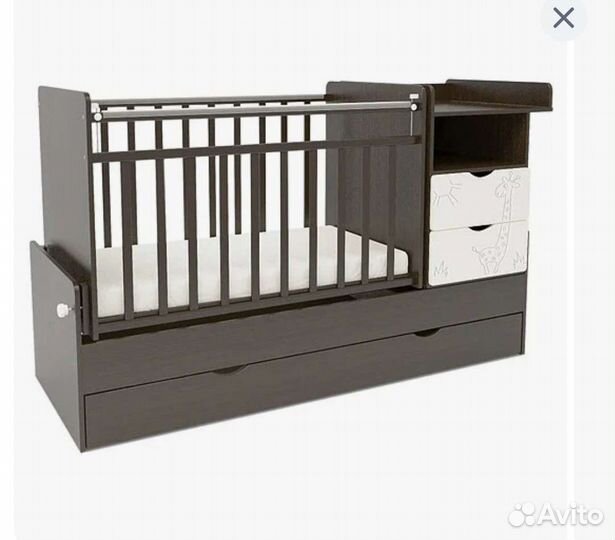Детская кроватка трансформер с маятником