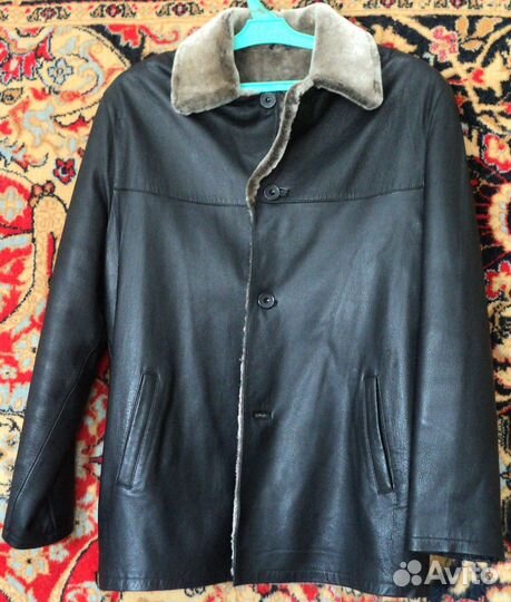 Куртка кожаная мужская зимняя 54 размер