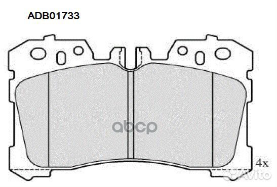 Колодки тормозные дисковые перед ADB01733 A