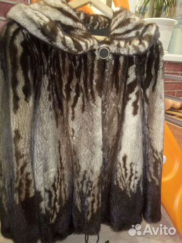 Шуба норковая с капюшоном 44 46