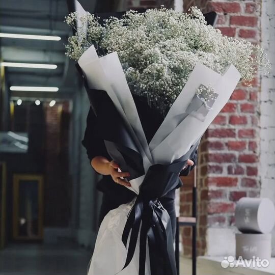 Букет 51 Белая Гипсофила