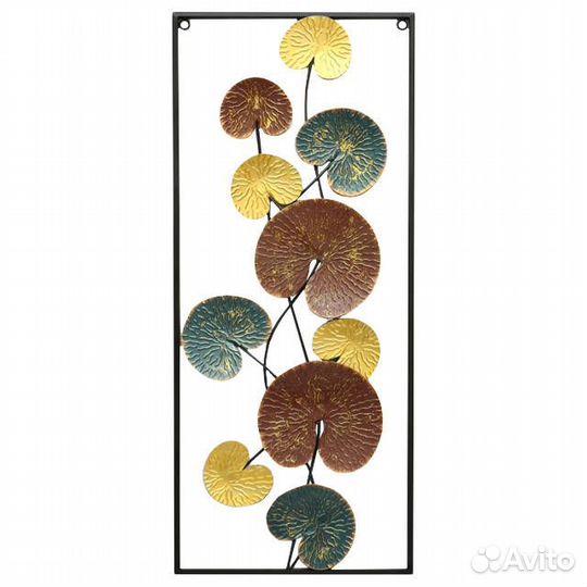 Декор настеный кувшинки 330х805х20мм коричневый че