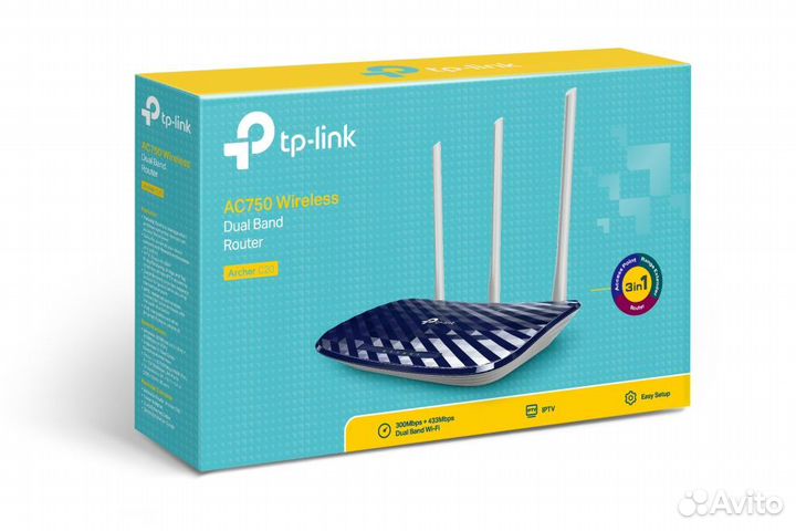 Беспроводной роутер TP-Link Archer C20 (AC750)