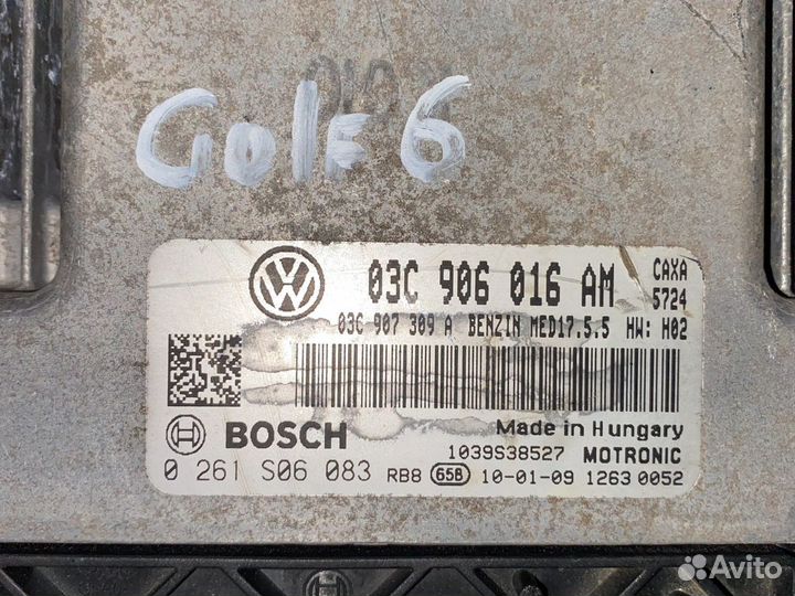 Эбу 03C906016AM Golf 6 1.4tsi CAX
