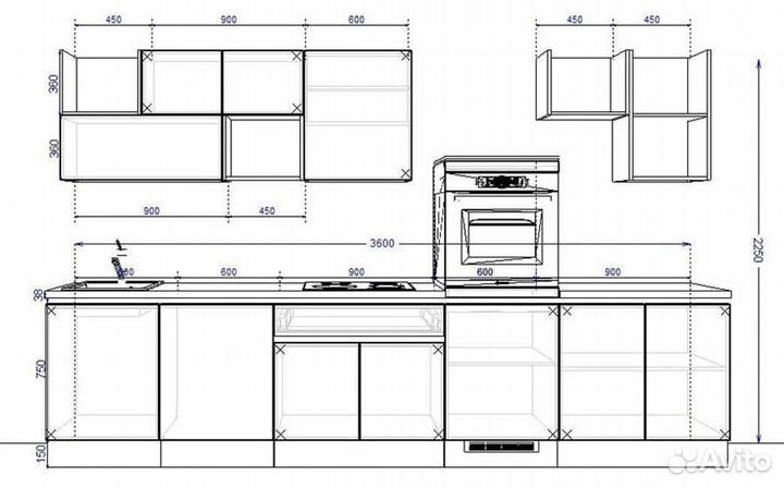 Кухня на заказ по индивидуальным размерам