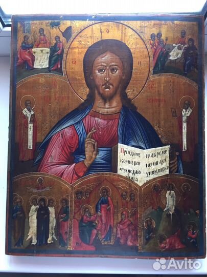 Икона Господь Вседержитель с житием