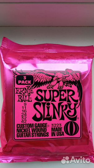 Струны ernie ball 9 42 super slinky