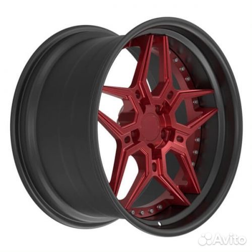 Диски колесные SB кованые, Полка+красный центр