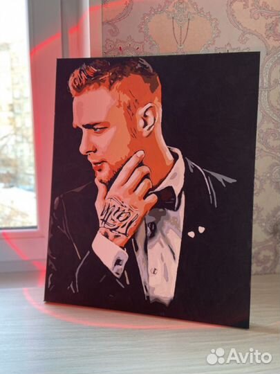 Готовая картина по номерам Егор Крид