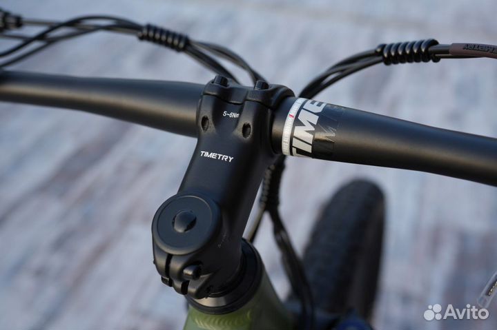 Электровелосипед полуфэтбайк зеленый timetry 27.5