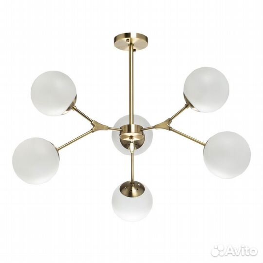 Люстра металл и стекло в спальню современная