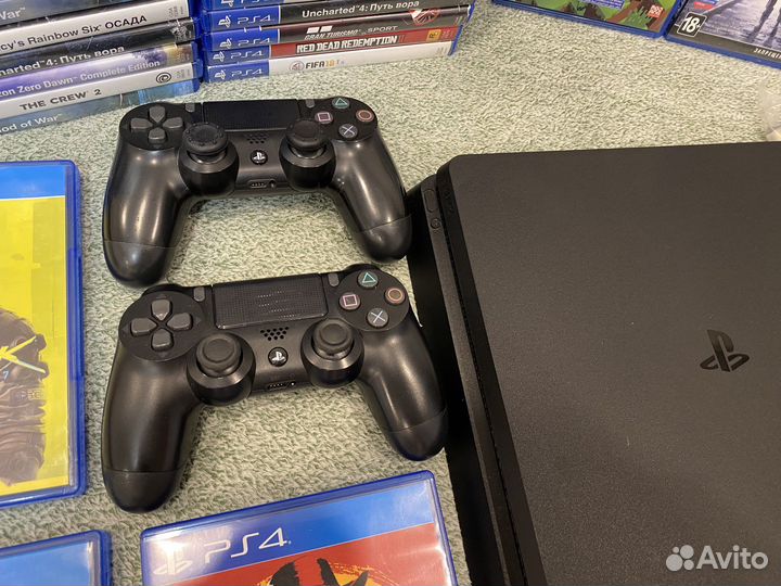 Sony PS4 1тб Slim v3 +2джоя +10игр