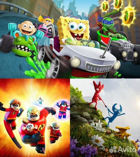 Kart Racers + Unravel 2 + Суперсемейка PS4/PS5