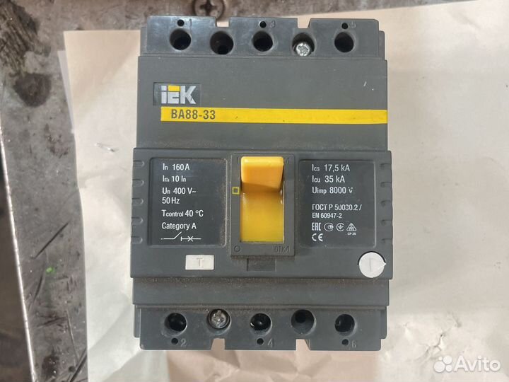 Автоматический выключатель iek 88-33 160a