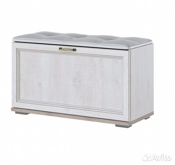 Обувница 90см сосна санторини с мягким сидением