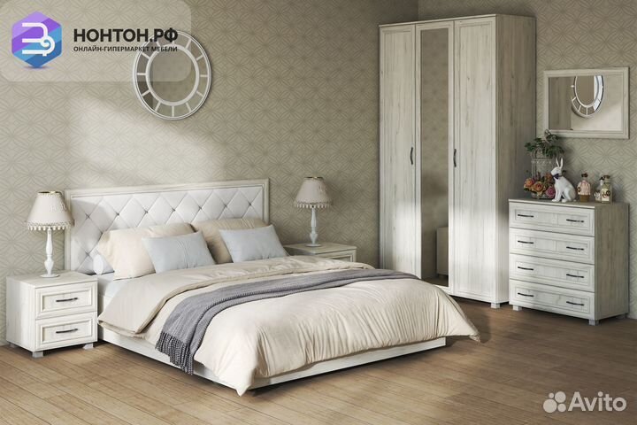 Спальный гарнитур Прованс дуб крафт белый