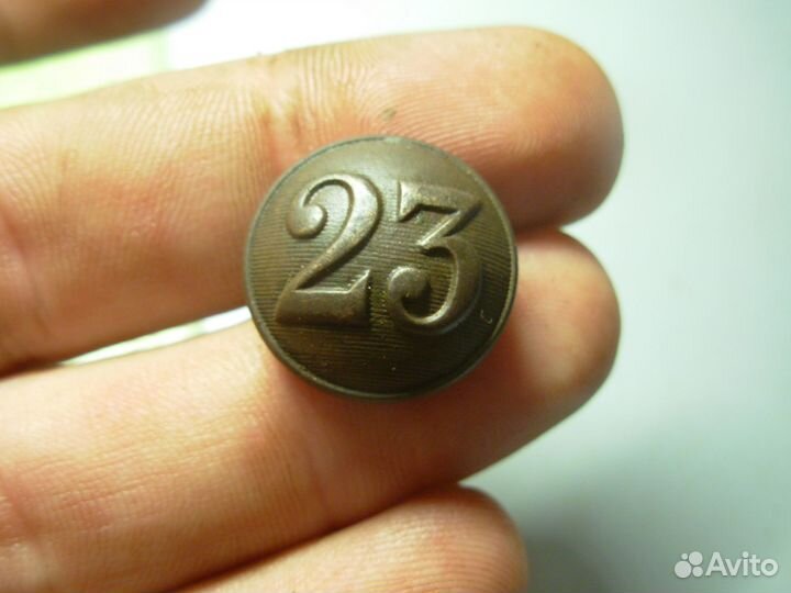 Пуговица 23 полк Франция 19-20 век Оригинал