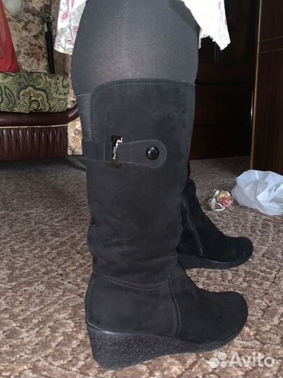 Сапоги женские зимние замшевые 40 размер