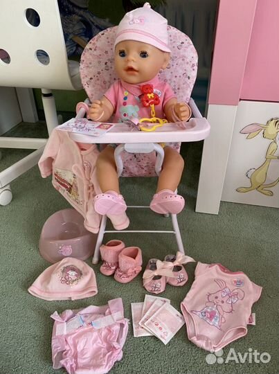 Кроватка Baby Annabell и беби Борн,стульчик