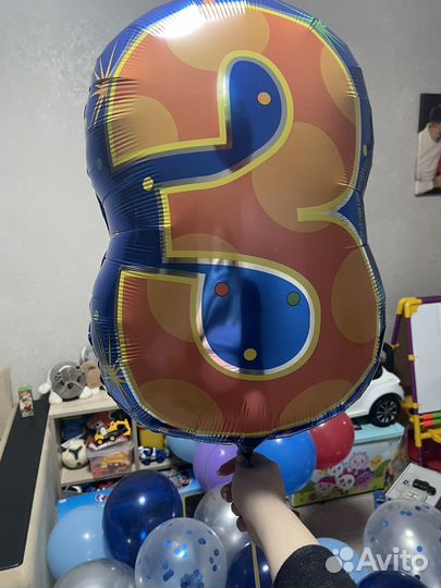 Воздушный шар цифра 3