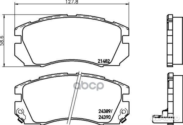 Колодки тормозные дисковые передн.impreza Coupe