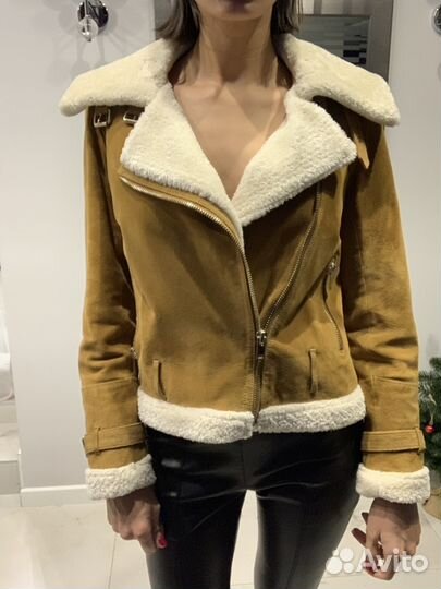 Дубленка рыжая