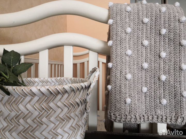 Детский плед ручного вязания