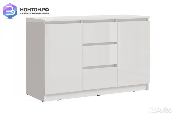 Комод Челси 1200 белый глянец / белый