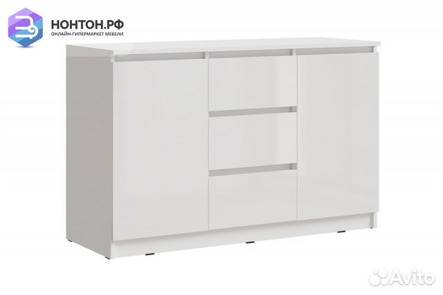 Комод Челси 1200 белый глянец / белый