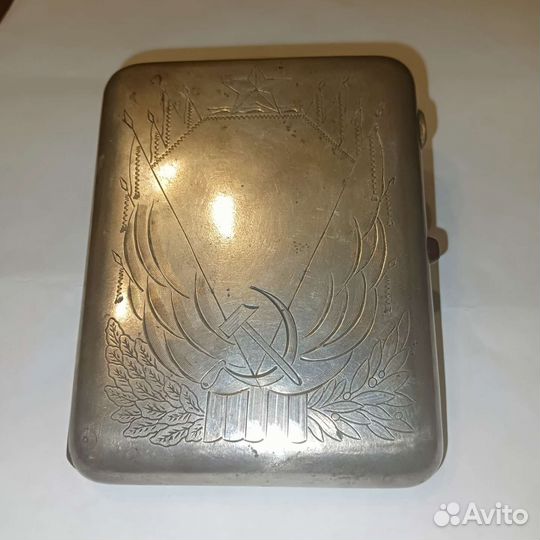 Портсигар серебряный СССР 875 проба мюф