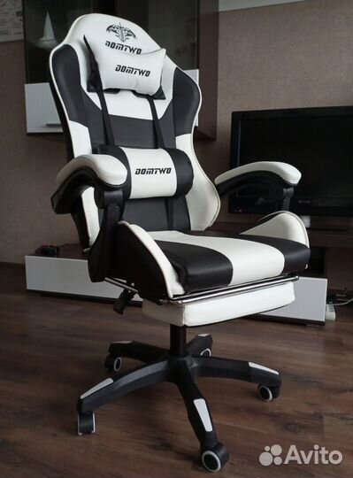 Игровое компьютерное кресло новое Черный белый цве