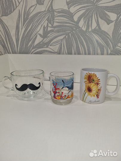 Чашки, салфетница