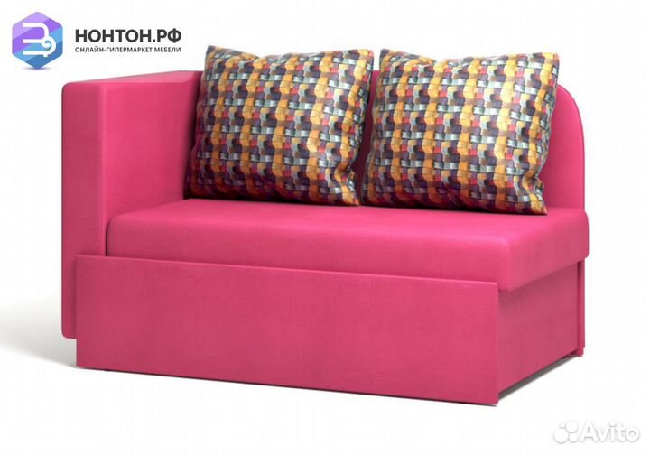 Кушетка еврософа Кларис розовая