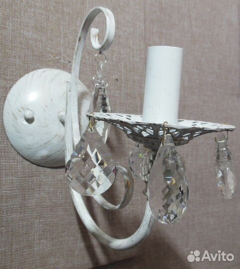 Люстра Бра Хрусталь - 3305/1 белый с золотом