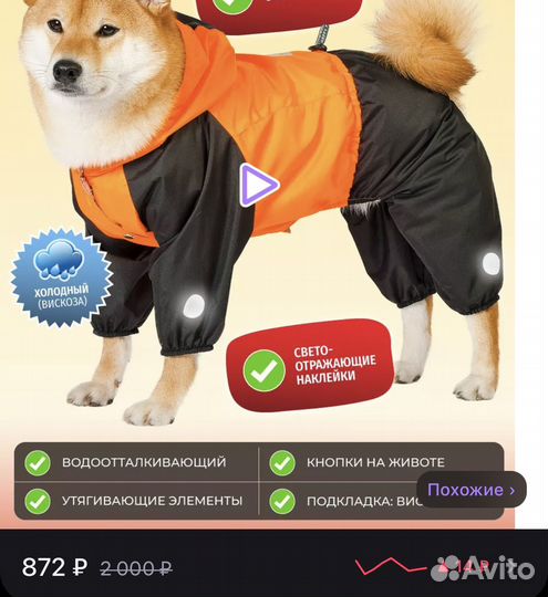 Одежда, куртка для маленькой собаки